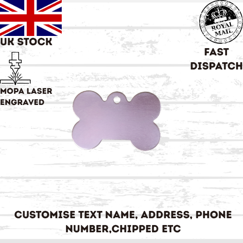 Engraved Dog Tag Personalised ID Tags Name BONE Pet Cat Tags Animal Cat Collar