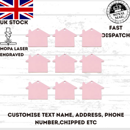 Engraved Dog Tag Personalised ID Tags Name HOME Pet Cat Tags Animal Cat Collar