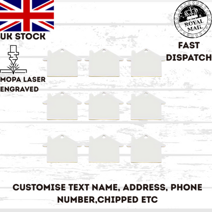 Engraved Dog Tag Personalised ID Tags Name HOME Pet Cat Tags Animal Cat Collar