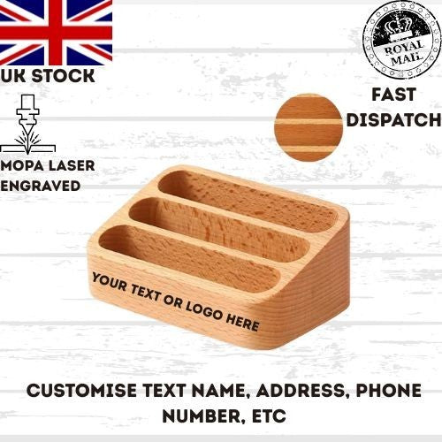 Business Card Holder, Customized Monogrammed Business Card Holder, Wood Card