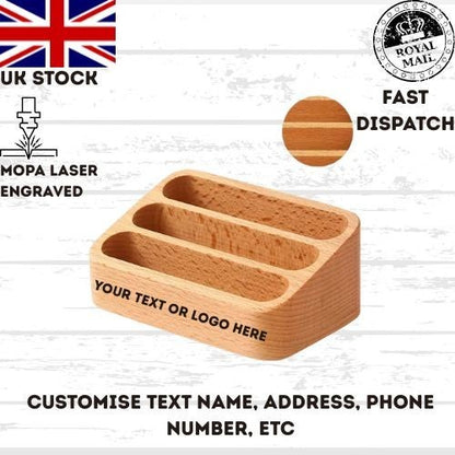 Business Card Holder, Customized Monogrammed Business Card Holder, Wood Card