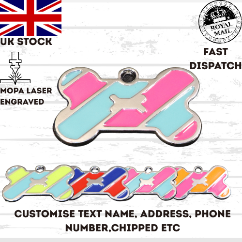 Engraved Dog Tag Personalised ID Tags Name Disc Pet Cat Tags Animal Cat Collar