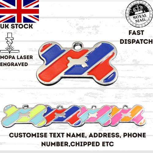 Engraved Dog Tag Personalised ID Tags Name Disc Pet Cat Tags Animal Cat Collar