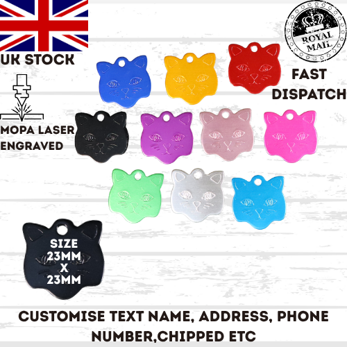 Engraved Dog Tag Personalised ID Tags Name Disc Pet Cat Tags Animal Cat Collar