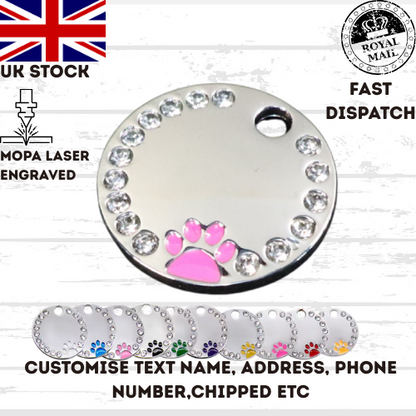 Engraved Dog Tag Personalised ID Tags Name Disc Pet Cat Tags Animal Cat Collar