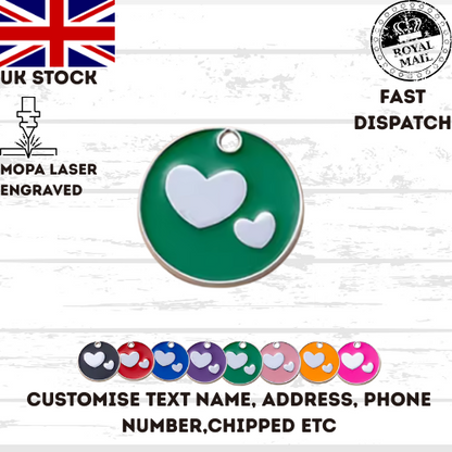 Engraved Dog Tag Personalised ID Tags Name Disc Pet Cat Tags Animal Cat Collar