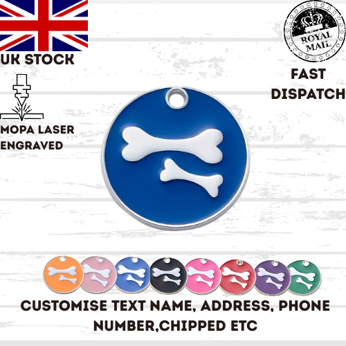 Engraved Dog Tag Personalised ID Tags Name Disc Pet Cat Tags Animal Cat Collar