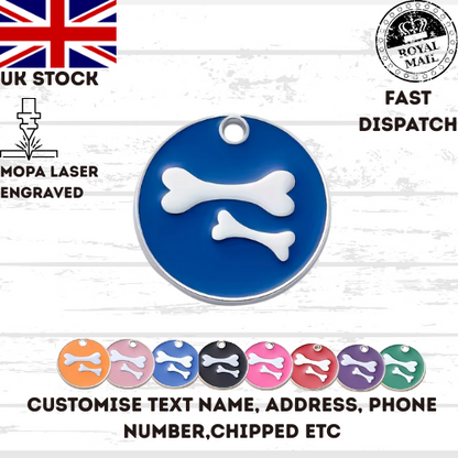 Engraved Dog Tag Personalised ID Tags Name Disc Pet Cat Tags Animal Cat Collar