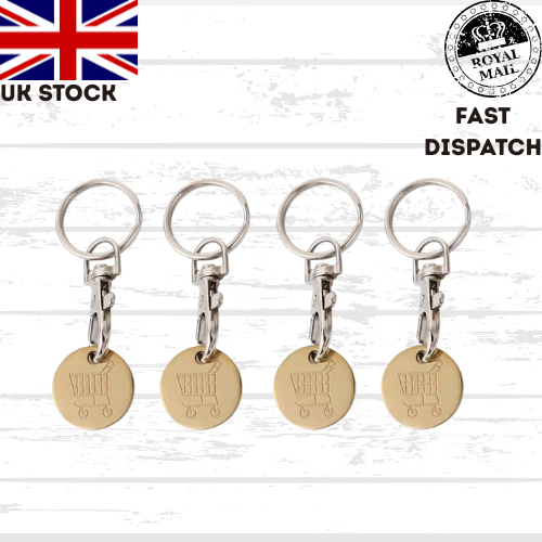 Shopping Trolley Token Metal Tokens Key Ring Decorative Keychain Multipurpose