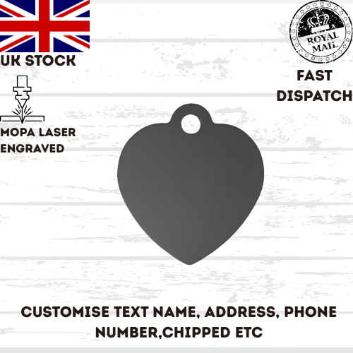 Engraved Dog Tag Personalised ID Tags Name HEART Pet Cat Tags Animal Cat Collar