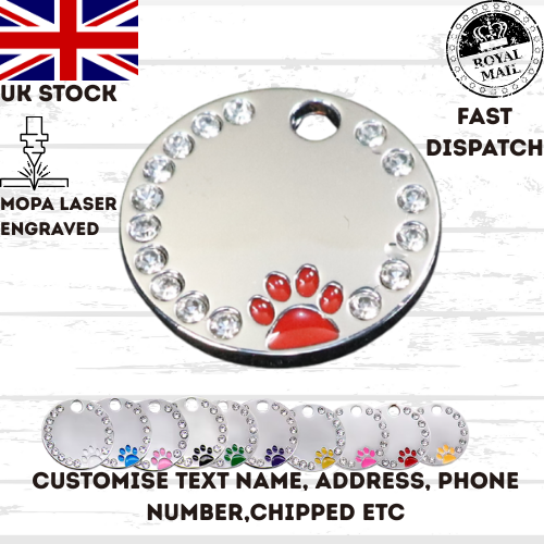 Engraved Dog Tag Personalised ID Tags Name Disc Pet Cat Tags Animal Cat Collar