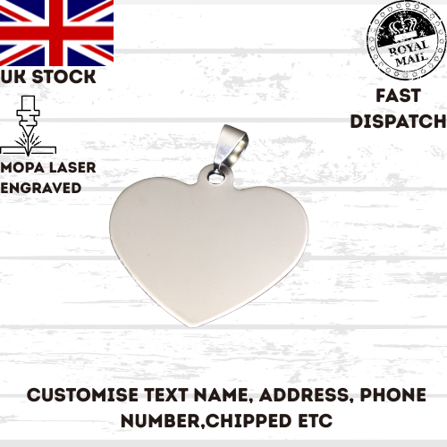 Stainless Steel Mixed Shape Tag Pendants Personlised dog cat other UK stock