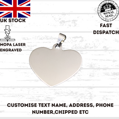Stainless Steel Mixed Shape Tag Pendants Personlised dog cat other UK stock
