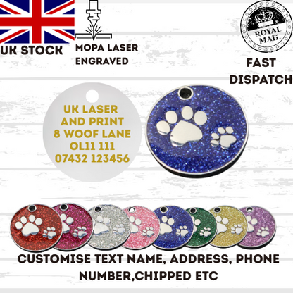 Engraved Dog Tag Personalised ID Tags Name Disc Pet Cat Tags Animal Cat Collar