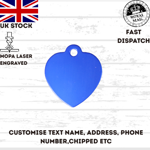Engraved Dog Tag Personalised ID Tags Name HEART Pet Cat Tags Animal Cat Collar