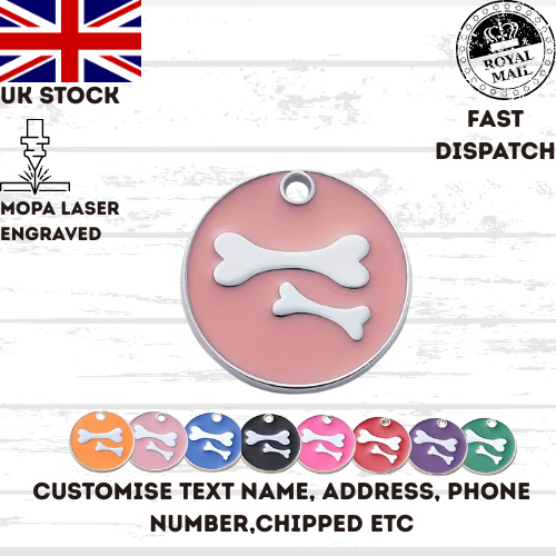 Engraved Dog Tag Personalised ID Tags Name Disc Pet Cat Tags Animal Cat Collar