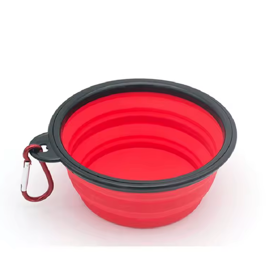 Collapsible Dog Cat Pet Bowls Food Water Feeding Silicone Portable