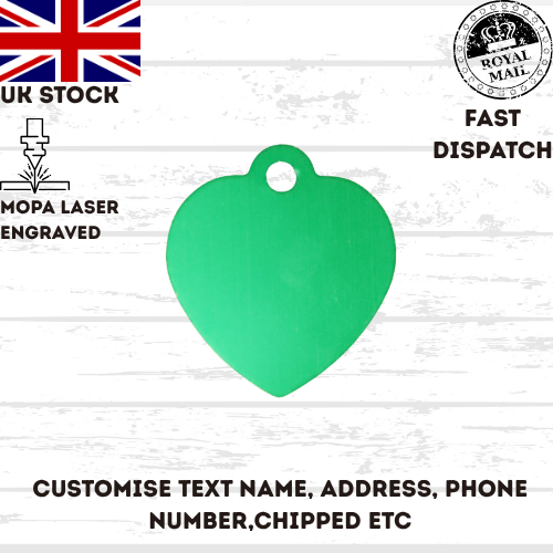 Engraved Dog Tag Personalised ID Tags Name HEART Pet Cat Tags Animal Cat Collar