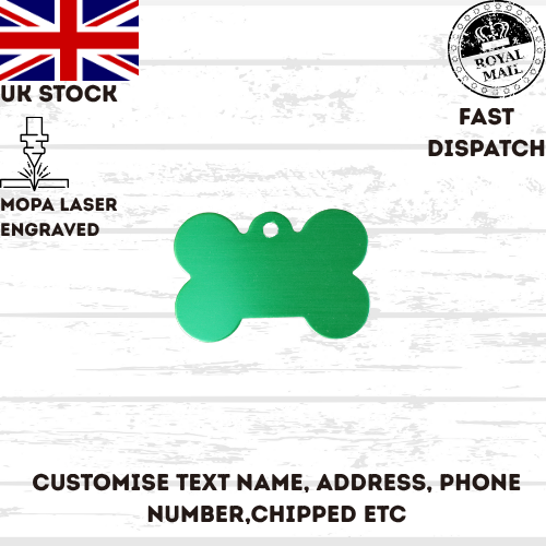 Engraved Dog Tag Personalised ID Tags Name BONE Pet Cat Tags Animal Cat Collar