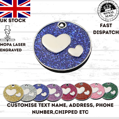 Engraved Dog Tag Personalised ID Tags Name Disc Pet Cat Tags Animal Cat Collar