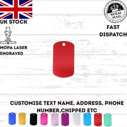 Engraved Dog Tag Personalised ID Tags Name MILITARY Pet Cat Tags Cat Collar