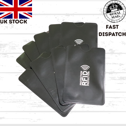 RFID Card Sleeve x4 Wallet Blocking Protector Debit Credit Contactless UK