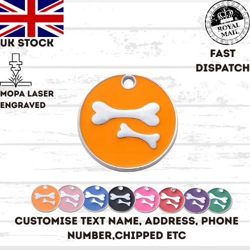 Engraved Dog Tag Personalised ID Tags Name Disc Pet Cat Tags Animal Cat Collar