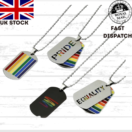 Pride Necklace LGBTQ+ Stainless steel gay lesbian love rainbow