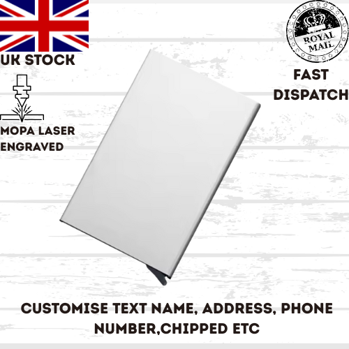 RFID Blocking Wallet Custom Logo or Text Protector Debit Credit Contactless UK