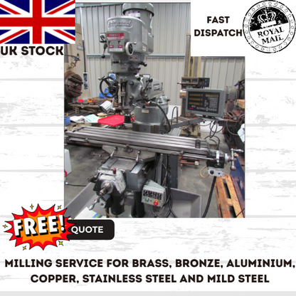 Bronze Milling services Facing Slotting Drilling Tapping Boring Reaming