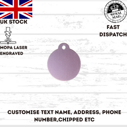 Engraved Dog Tag Personalised ID Tags Name Disc Pet Cat Tags Animal Cat Collar