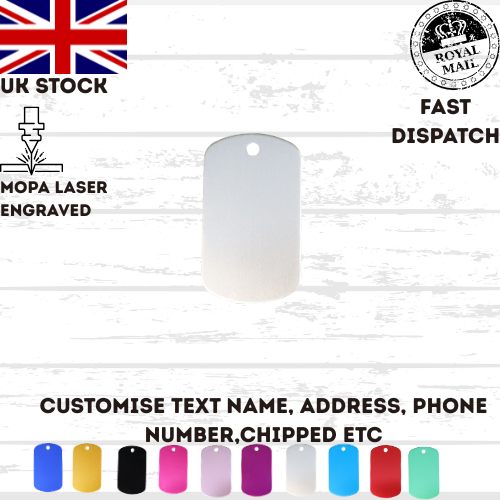Engraved Dog Tag Personalised ID Tags Name MILITARY Pet Cat Tags Cat Collar