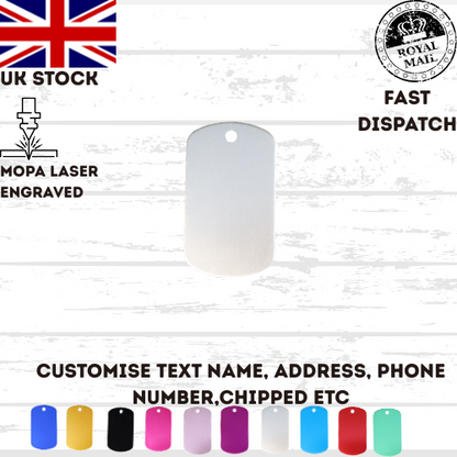 Engraved Dog Tag Personalised ID Tags Name MILITARY Pet Cat Tags Cat Collar