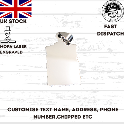 Stainless Steel Mixed Shape Tag Pendants Personlised dog cat other UK stock