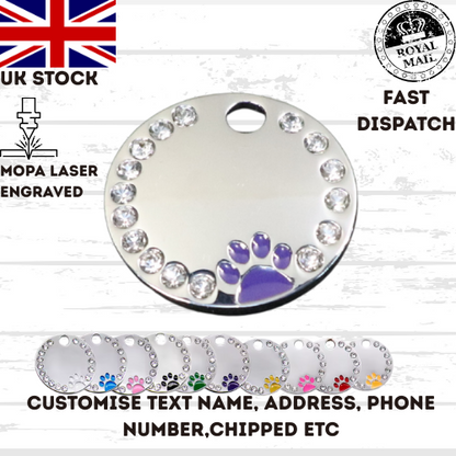 Engraved Dog Tag Personalised ID Tags Name Disc Pet Cat Tags Animal Cat Collar