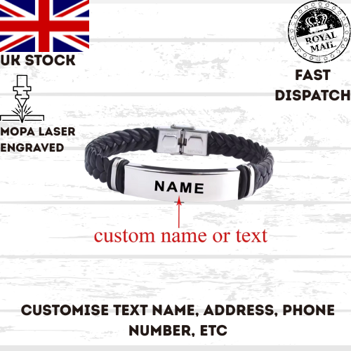 High Quality Bracelet Stainless Steel, Leather Wristband, Steel Clasp