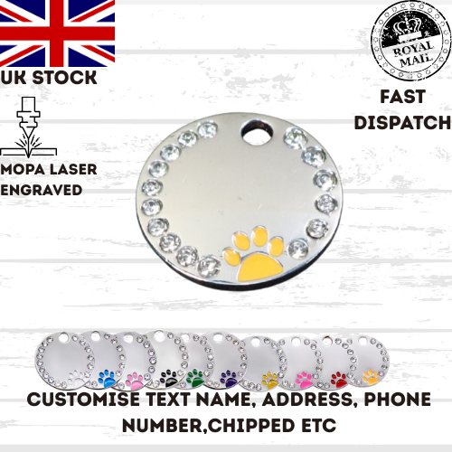 Engraved Dog Tag Personalised ID Tags Name Disc Pet Cat Tags Animal Cat Collar