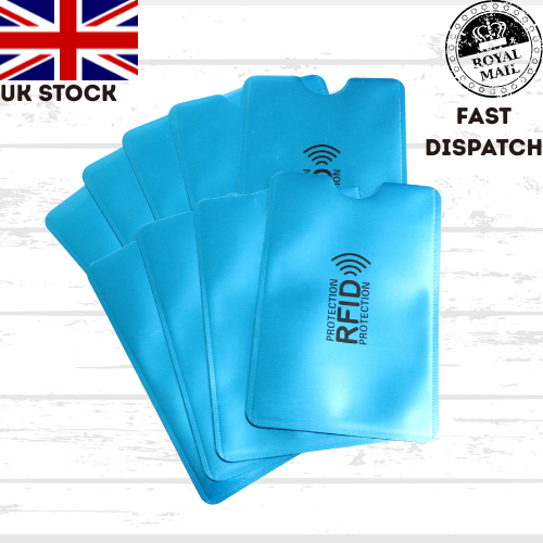 RFID Card Sleeve x4 Wallet Blocking Protector Debit Credit Contactless UK