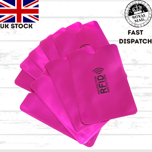 RFID Card Sleeve x4 Wallet Blocking Protector Debit Credit Contactless UK