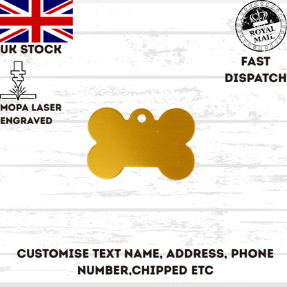 Engraved Dog Tag Personalised ID Tags Name BONE Pet Cat Tags Animal Cat Collar