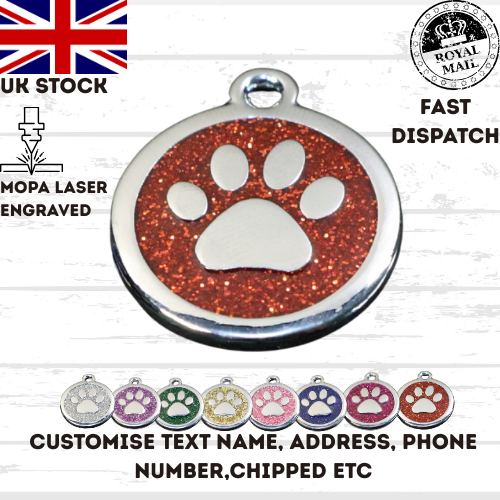 Engraved Dog Tag Personalised ID Tags Name Disc Pet Cat Tags Animal Cat Collar
