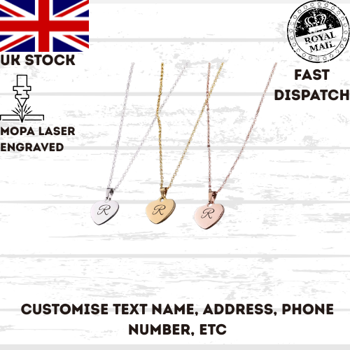 45cm Necklace Chain Round Heart Personalised Gift For Her