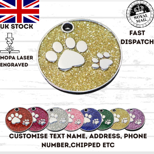 Engraved Dog Tag Personalised ID Tags Name Disc Pet Cat Tags Animal Cat Collar