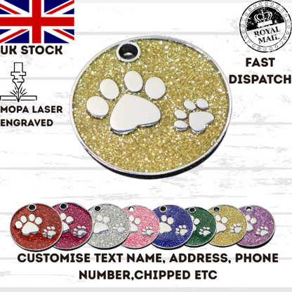 Engraved Dog Tag Personalised ID Tags Name Disc Pet Cat Tags Animal Cat Collar