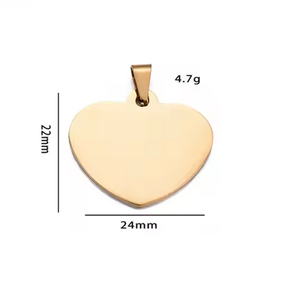 Necklace Chain Heart 45cm chain HEART Personalised Gift For Her