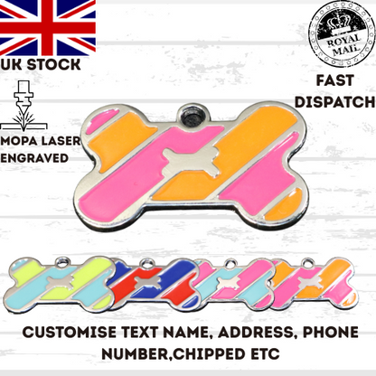 Engraved Dog Tag Personalised ID Tags Name Disc Pet Cat Tags Animal Cat Collar