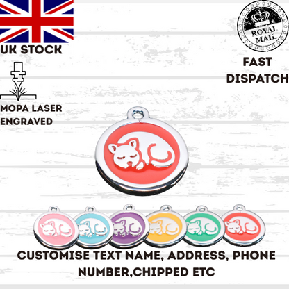 Engraved Dog Tag Personalised ID Tags Name Disc Pet Cat Tags Animal Cat Collar