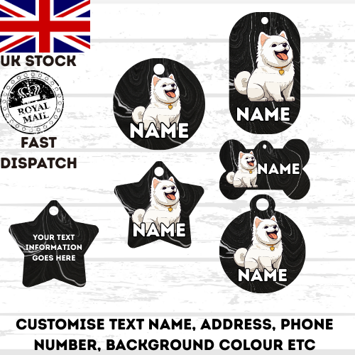 WESTIE Dog Personalised Your Own Photo Round Dog Bone, Military Tag