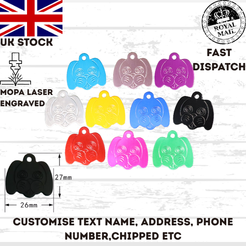 Engraved Dog Tag Personalised ID Tags Name Disc Pet Cat Tags Animal Cat Collar