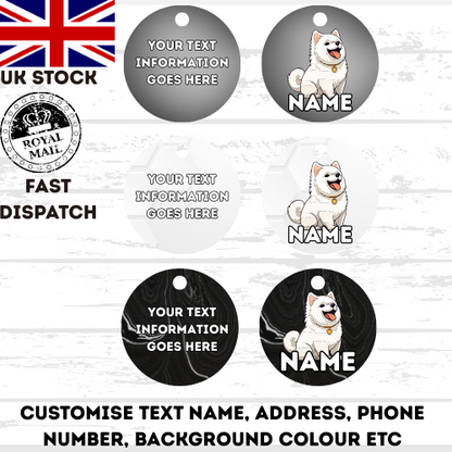 WESTIE Dog Personalised Your Own Photo Round Dog Bone, Military Tag